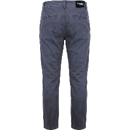 Blue Cotton Men Pant