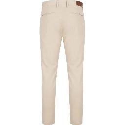 Beige Cotton Men Pants