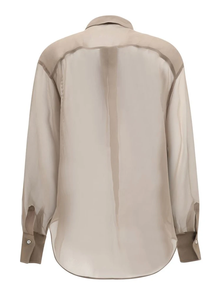 Beige Silk Pattern Shirt alternative