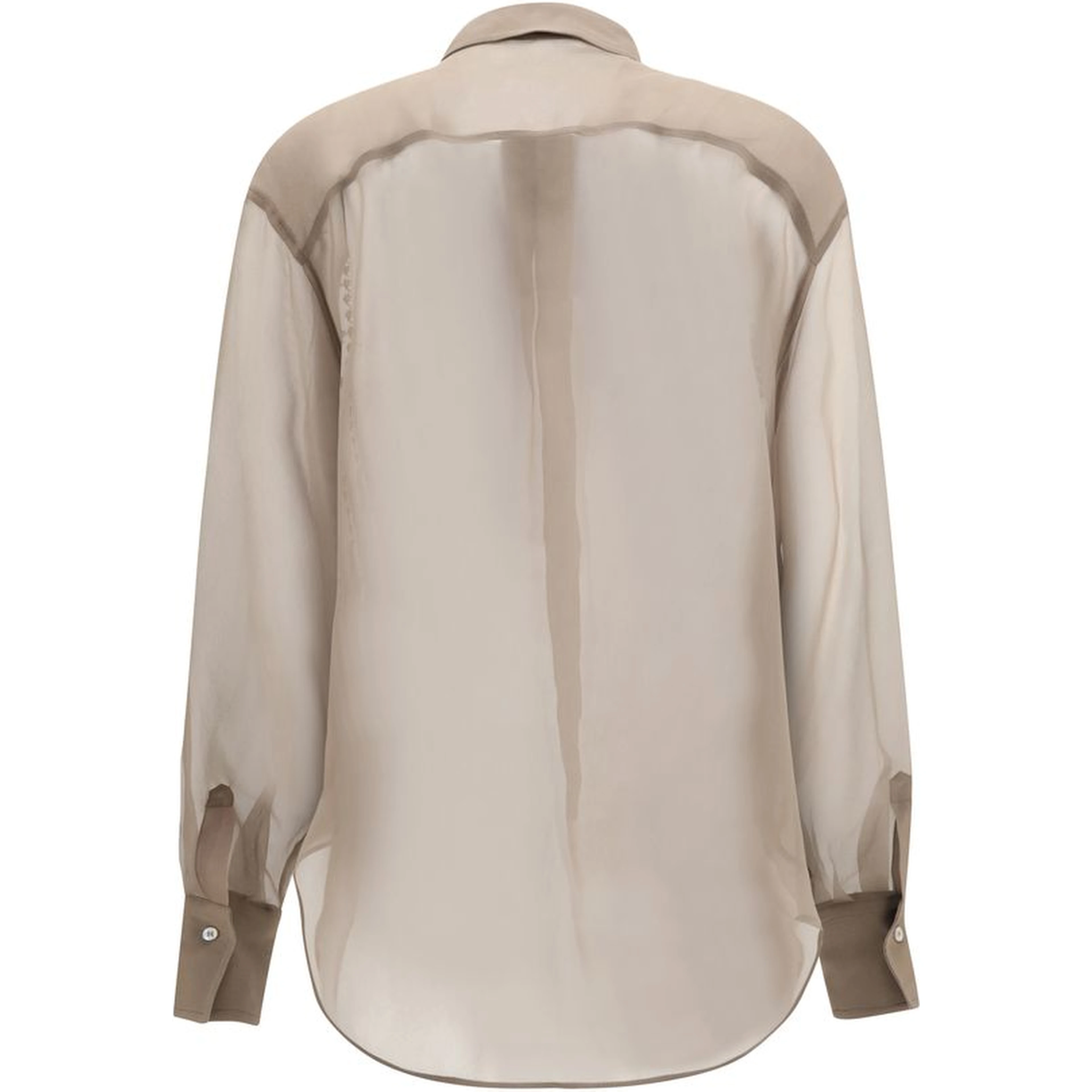 Beige Silk Pattern Shirt