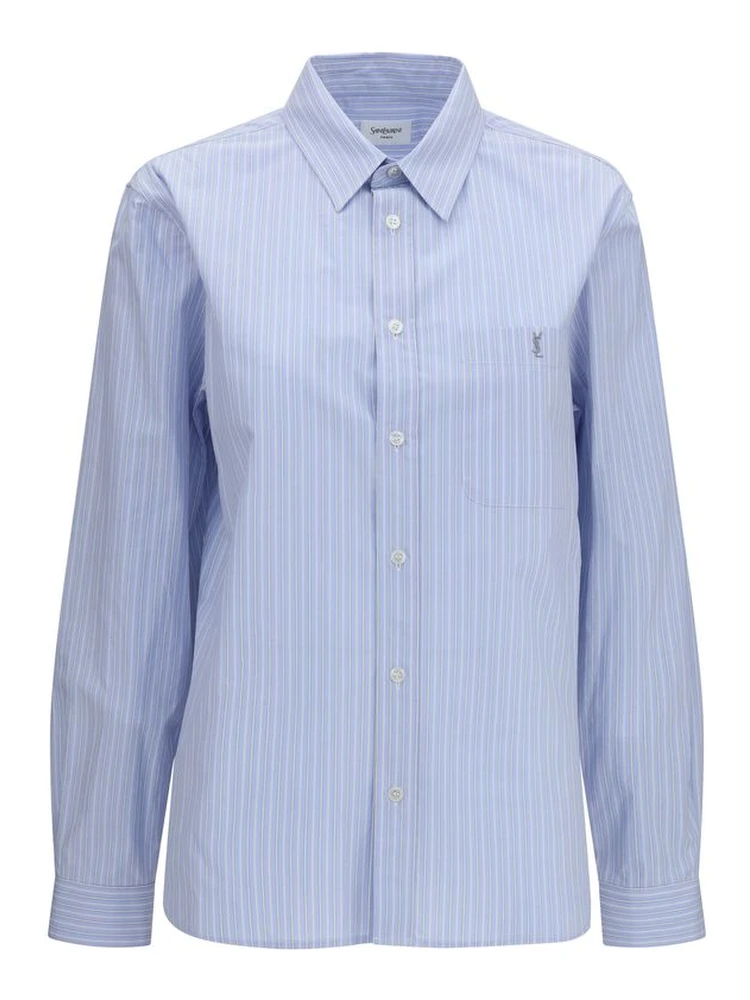 Blue Cotton Pattern Shirt