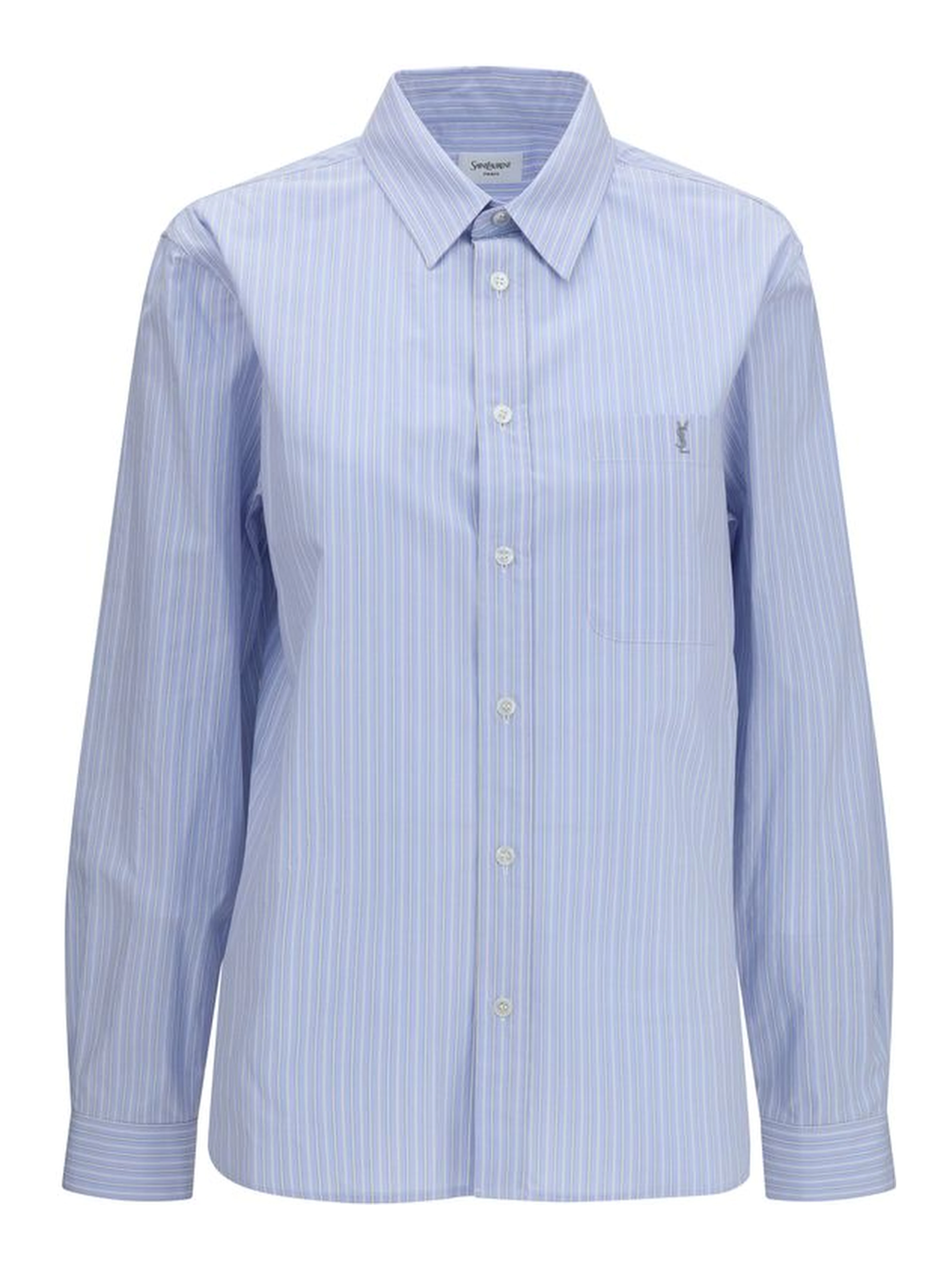 Blue Cotton Pattern Shirt