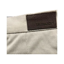Beige Cotton Men Pants