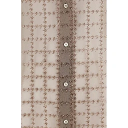 Beige Silk Pattern Shirt