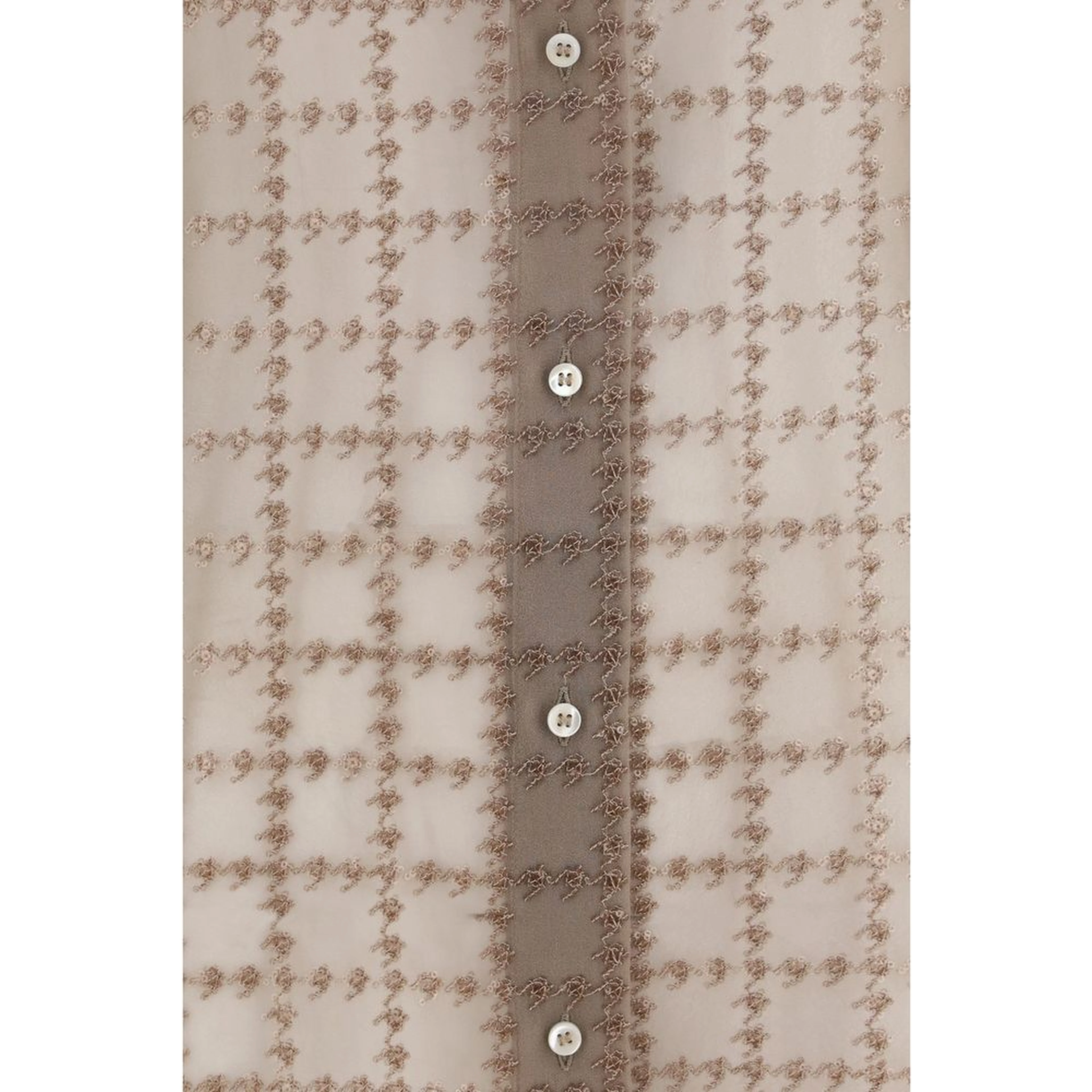 Beige Silk Pattern Shirt