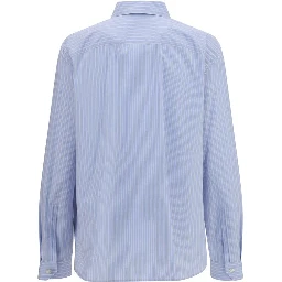 Blue Cotton Pattern Shirt