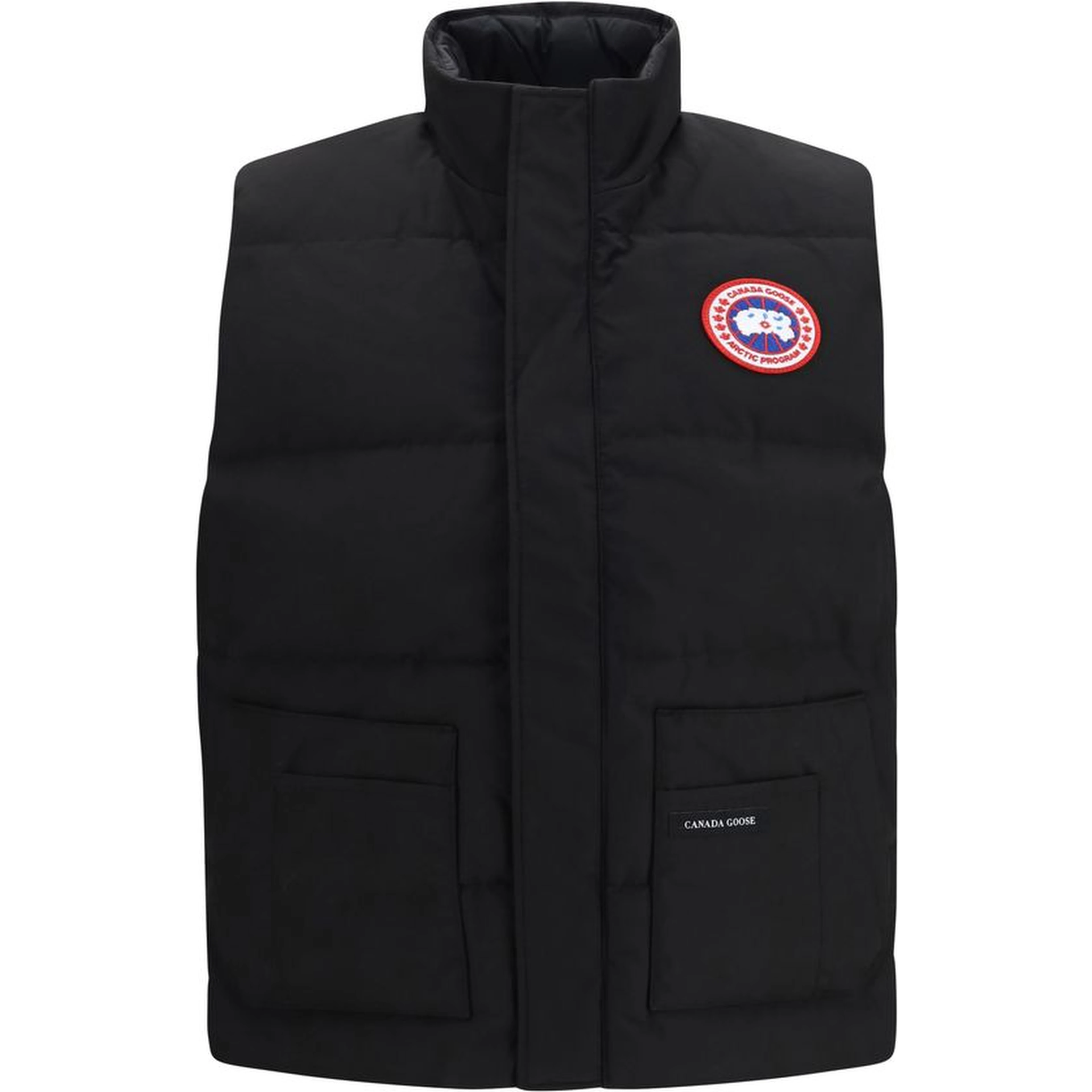 Black Recycled Polyester Sleeveless Jacket