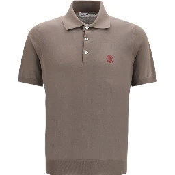 Brown Cotton Polo Shirt