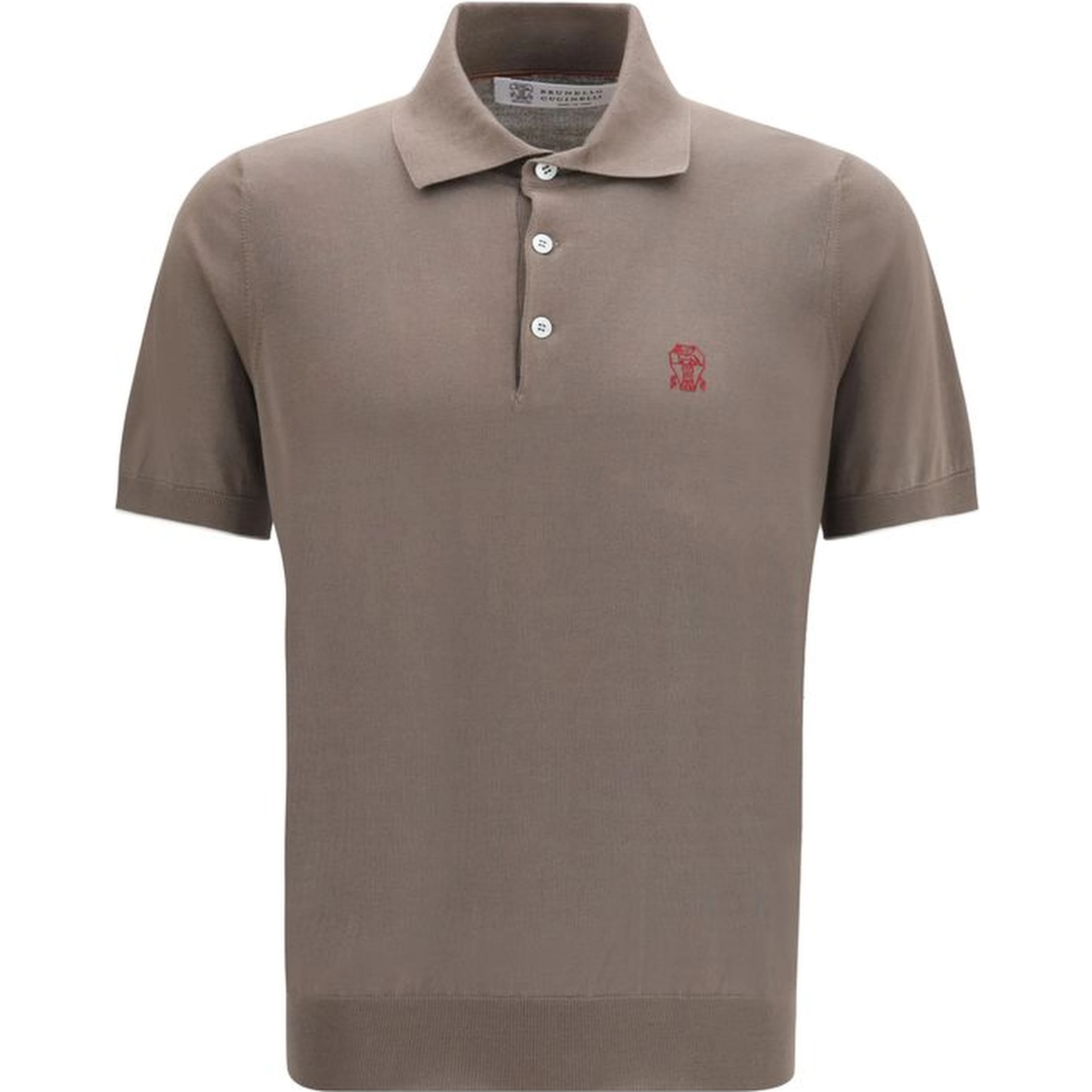 Brown Cotton Polo Shirt
