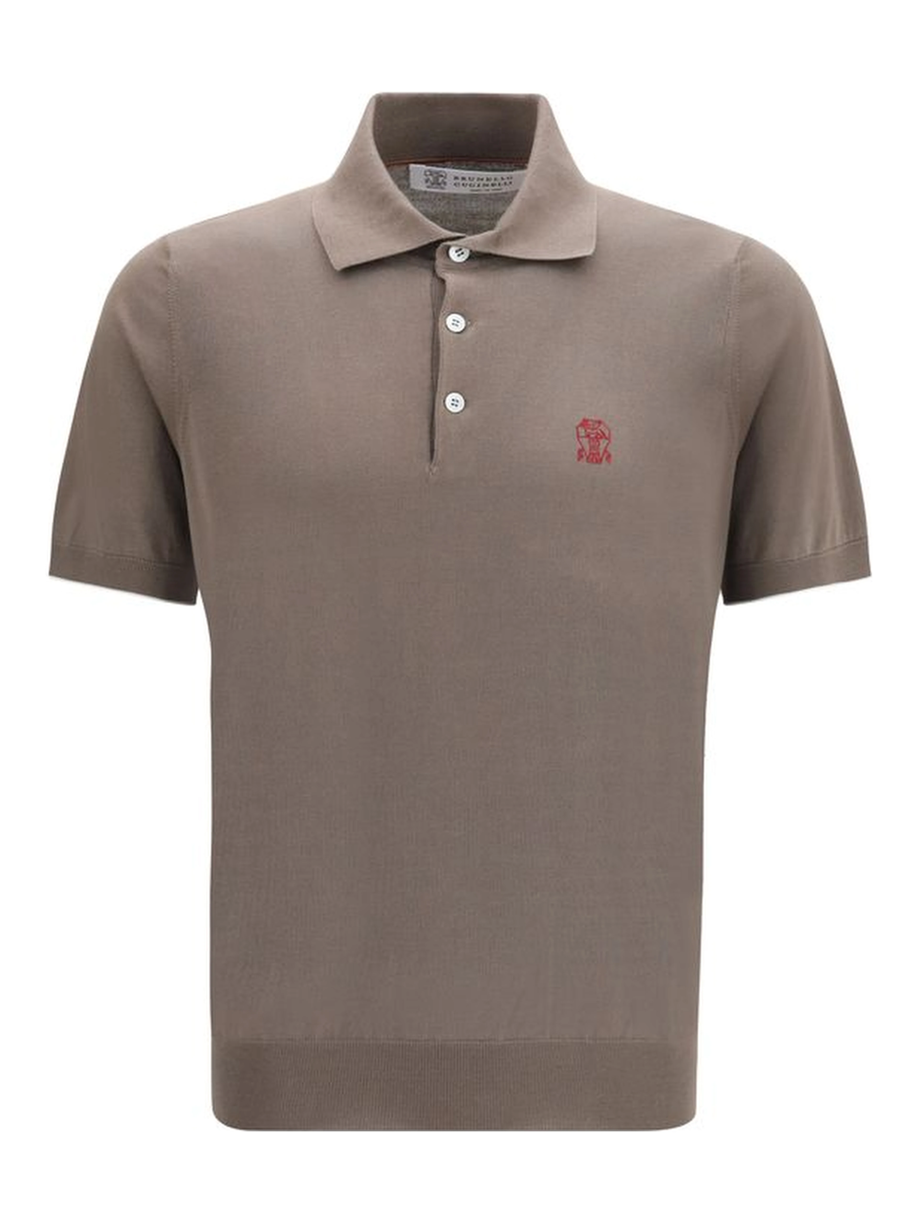 Brown Cotton Polo Shirt