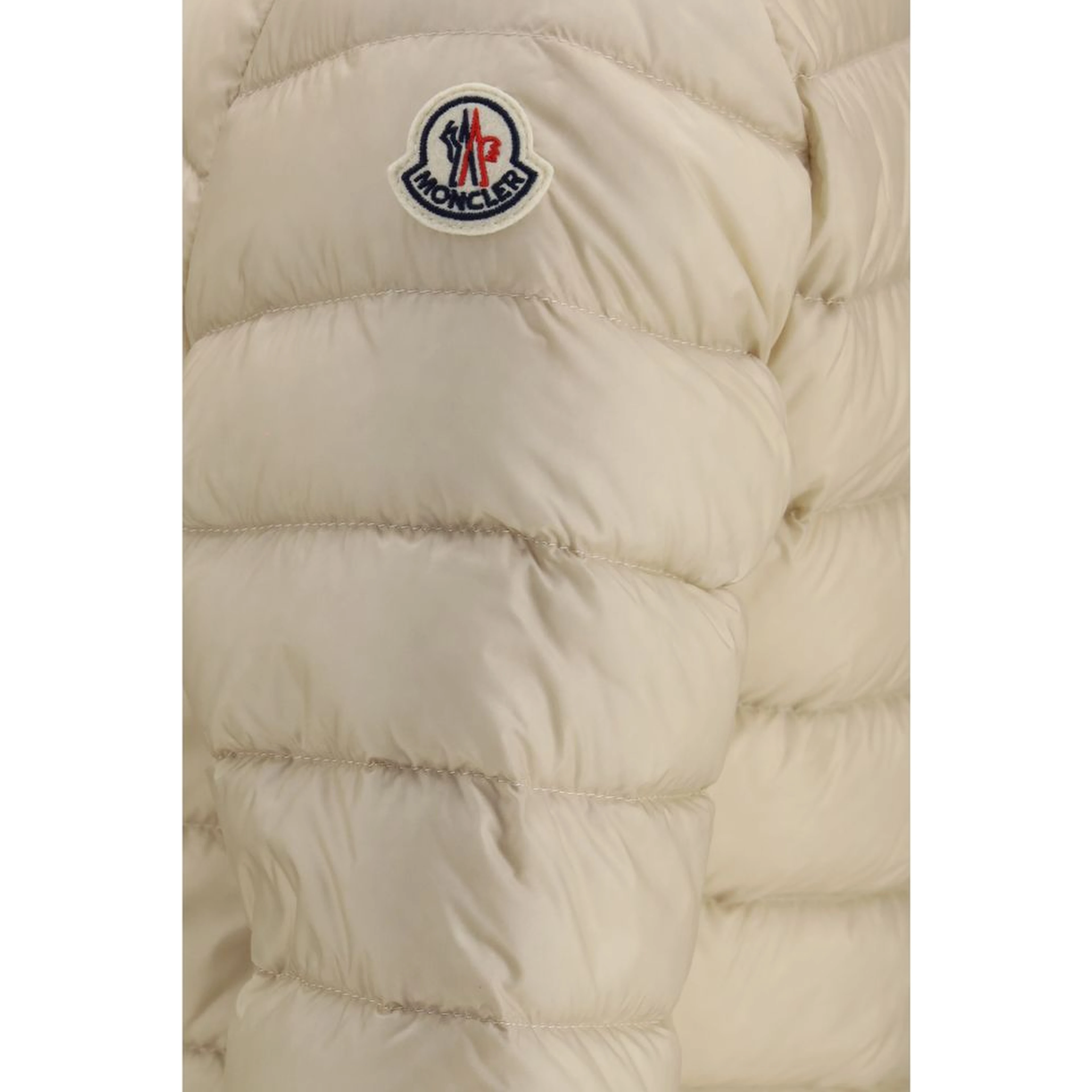 Beige Polyamide Full-Length Jacket