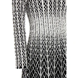 Bicolor Viscose Midi Skirt