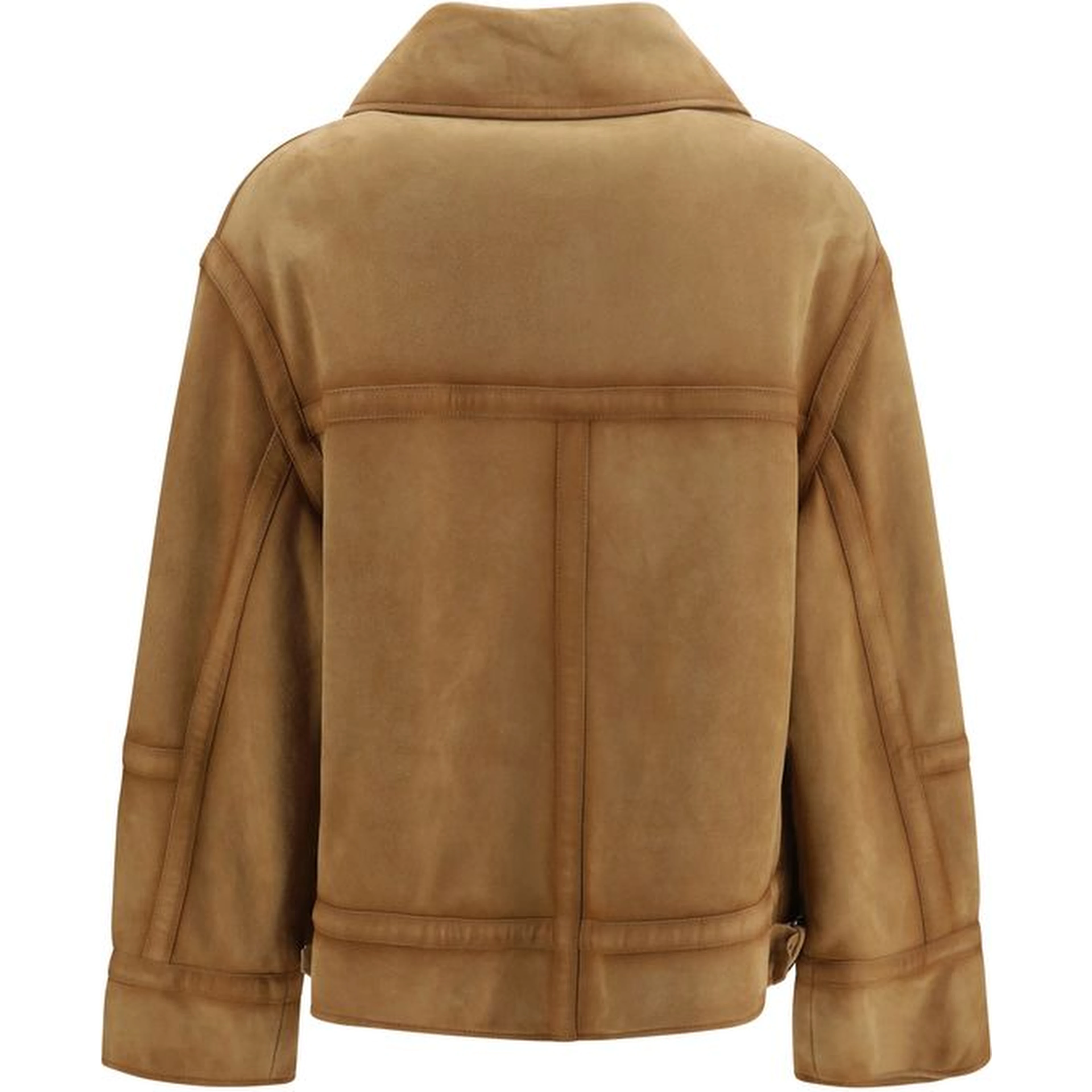Brown Leather Bomber