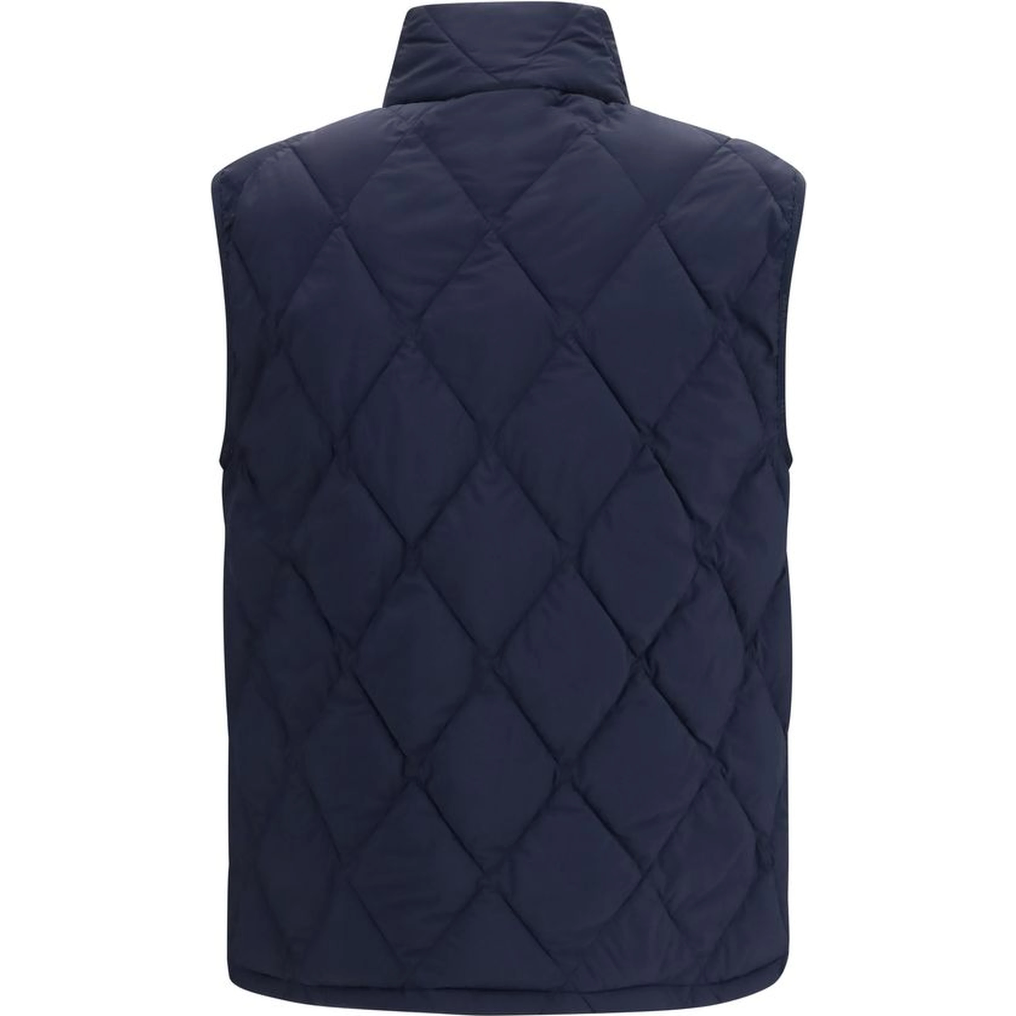 Blue Polyamide Sleeveless Jacket