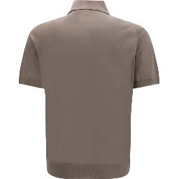 Brown Cotton Polo Shirt