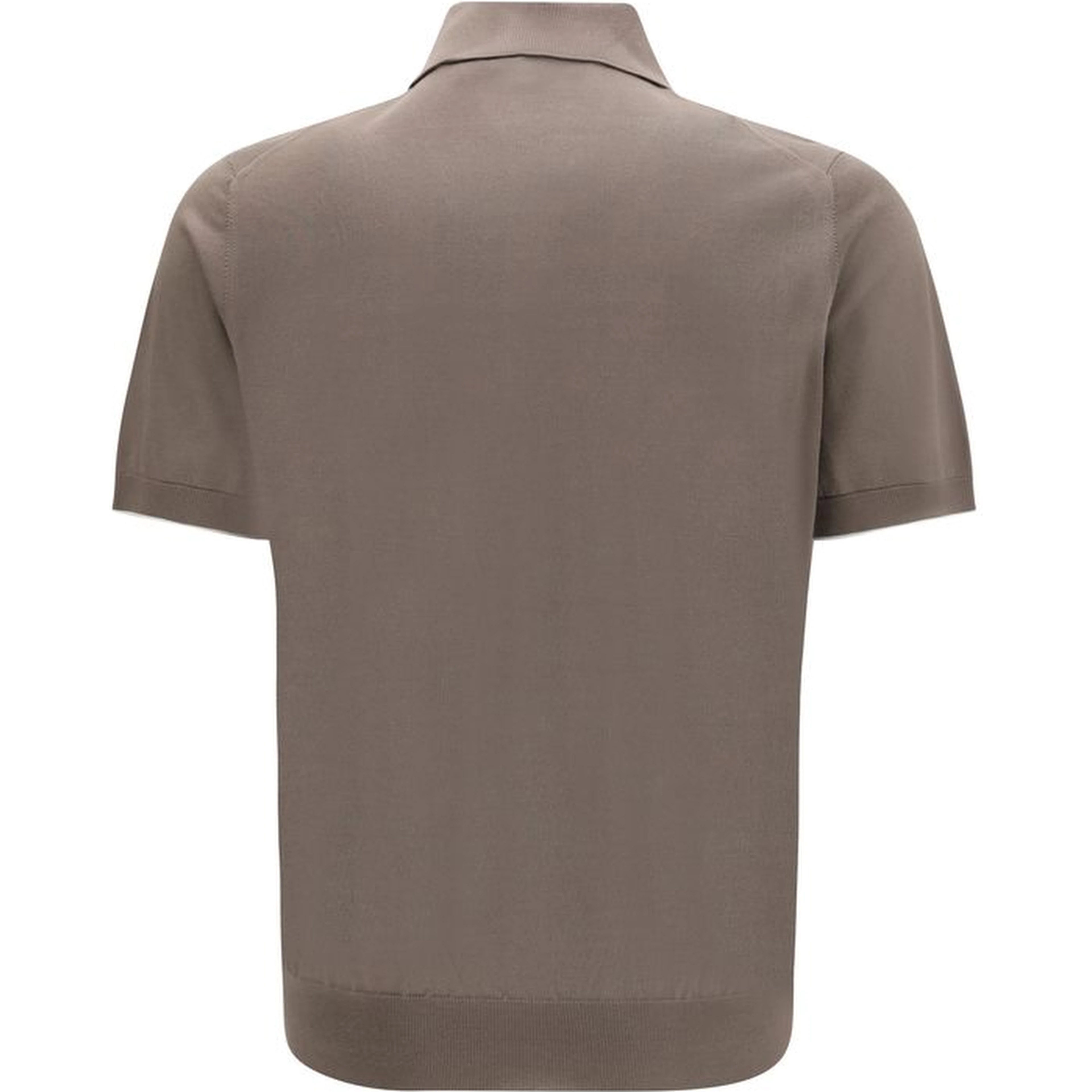 Brown Cotton Polo Shirt