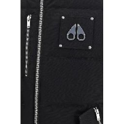 Black Cotton Sleeveless Jacket