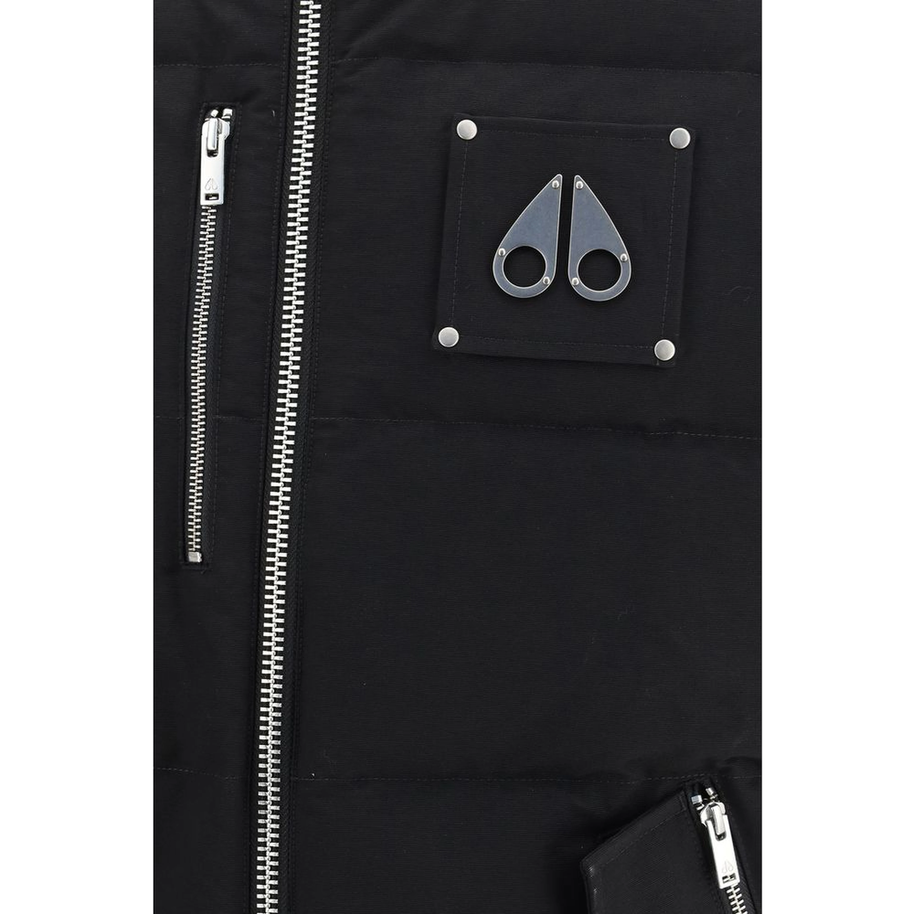 Black Cotton Sleeveless Jacket
