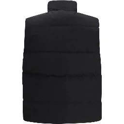 Black Recycled Polyester Sleeveless Jacket