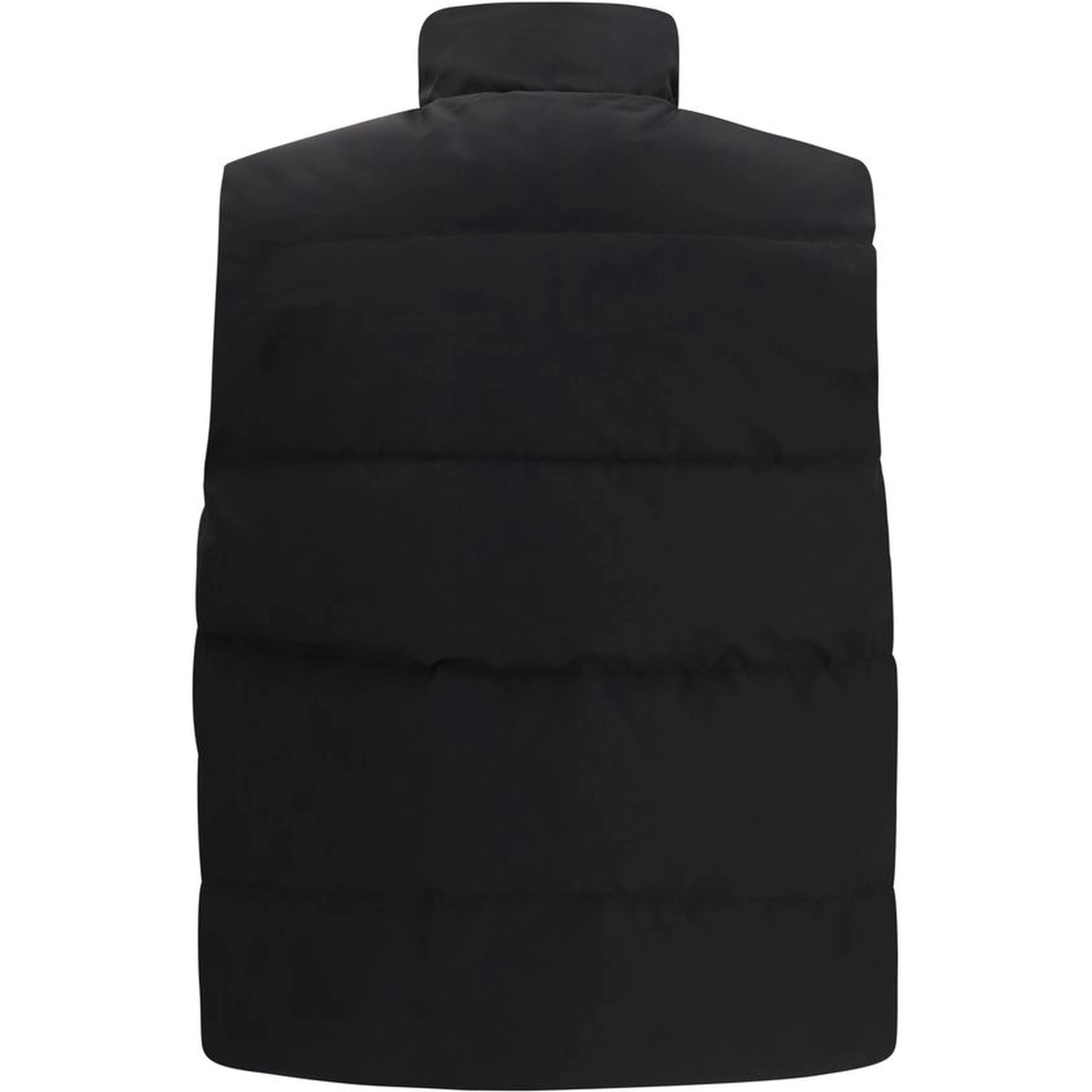 Black Recycled Polyester Sleeveless Jacket