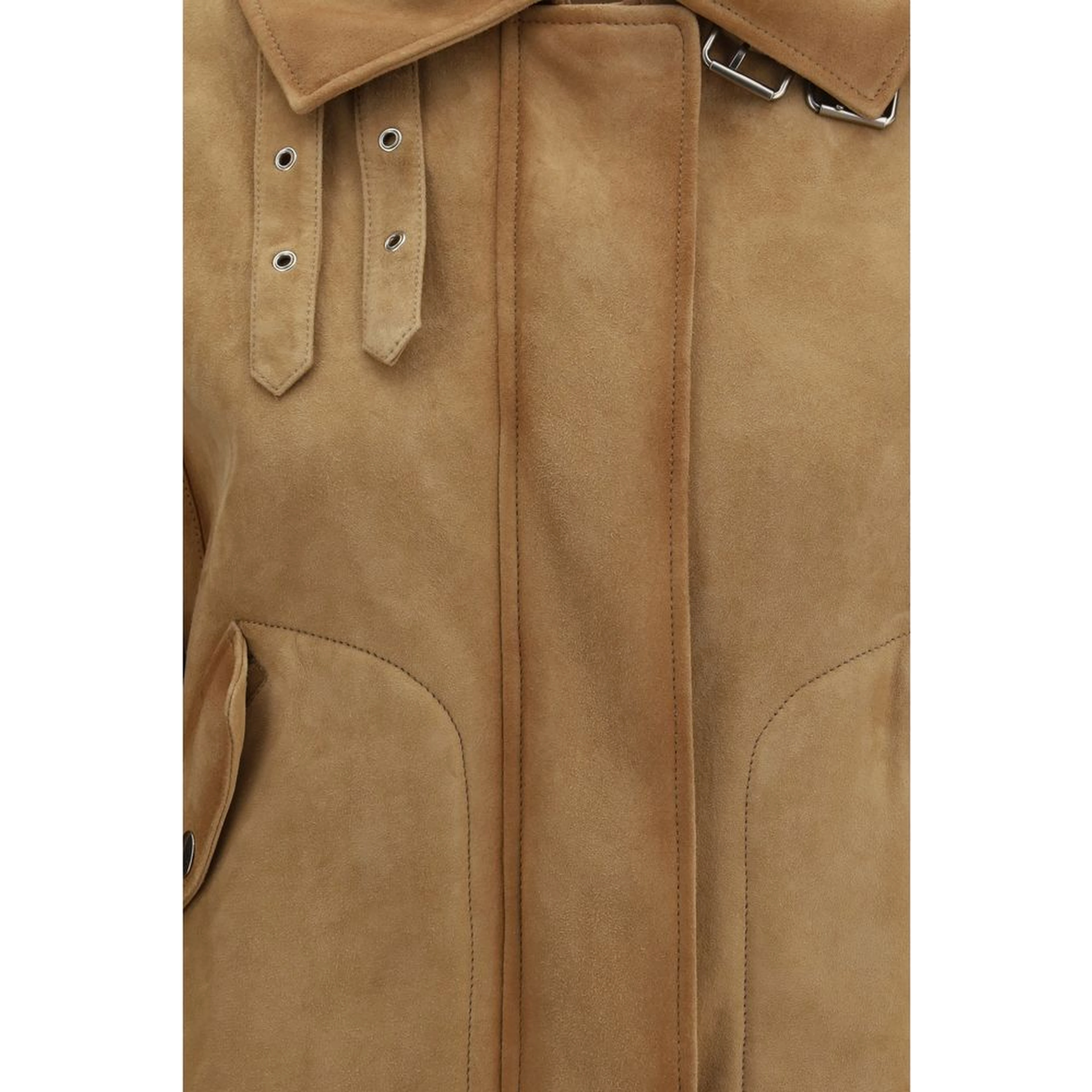 Brown Leather Bomber