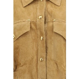 Beige Lamb Leather Bomber