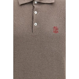Brown Cotton Polo Shirt