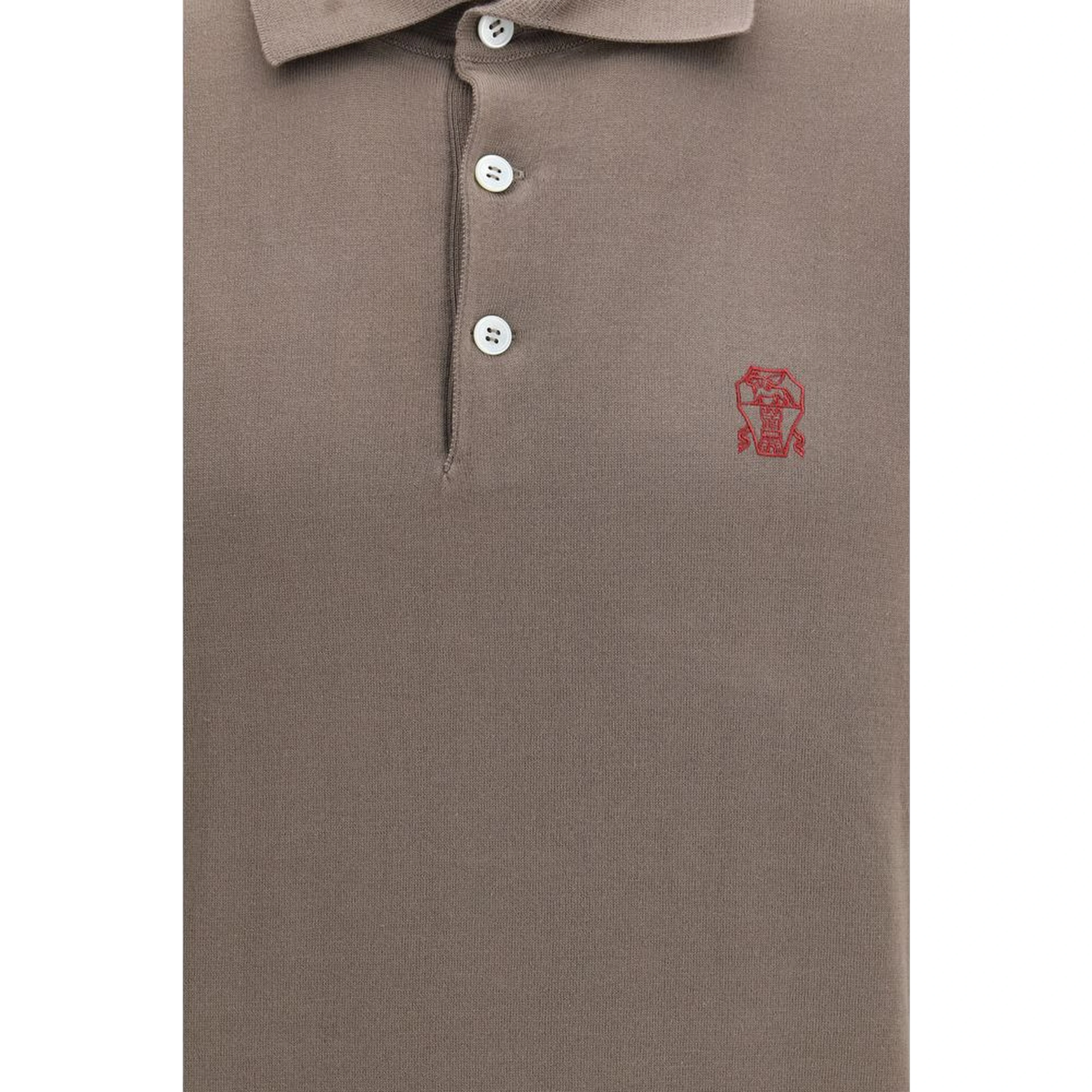 Brown Cotton Polo Shirt