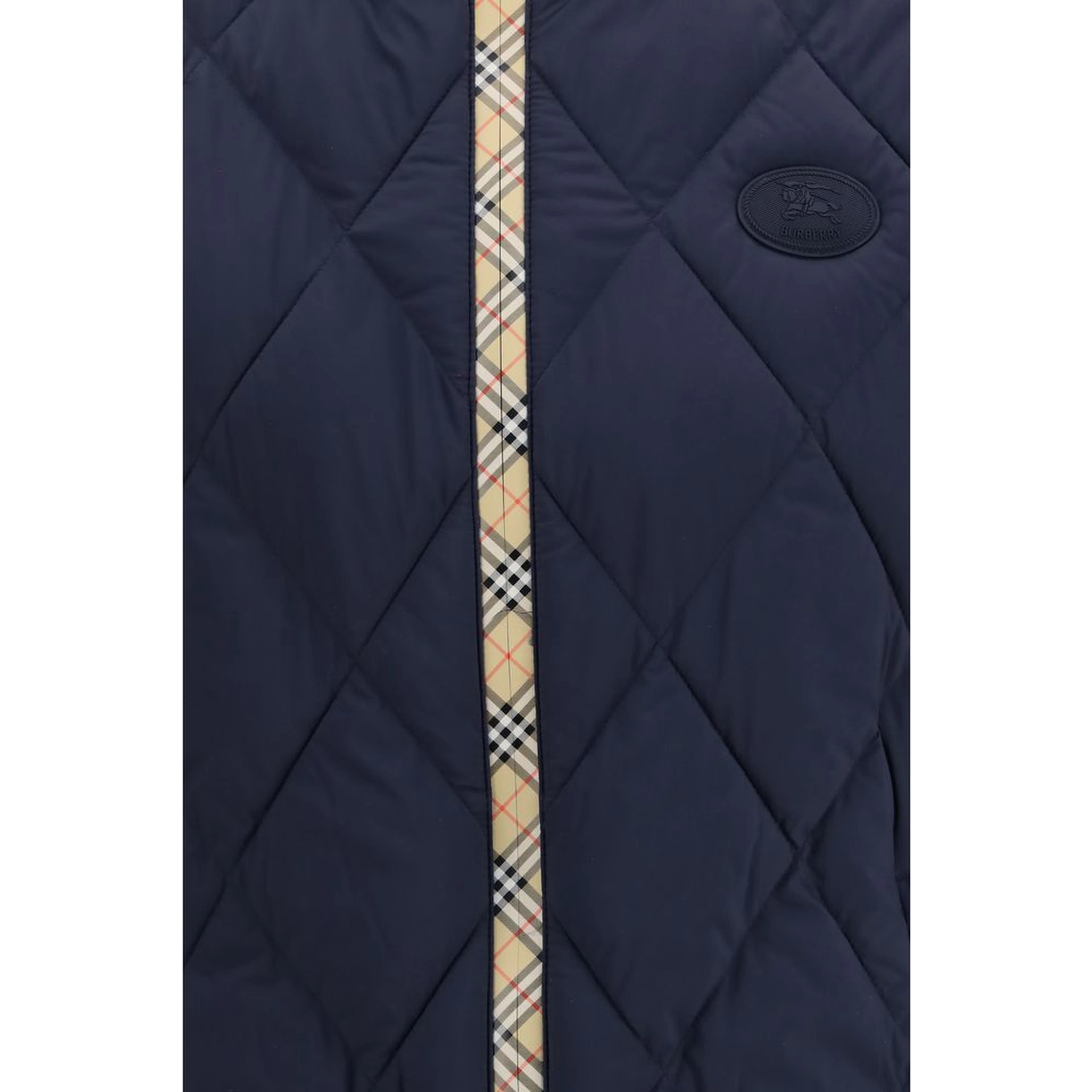 Blue Polyamide Sleeveless Jacket