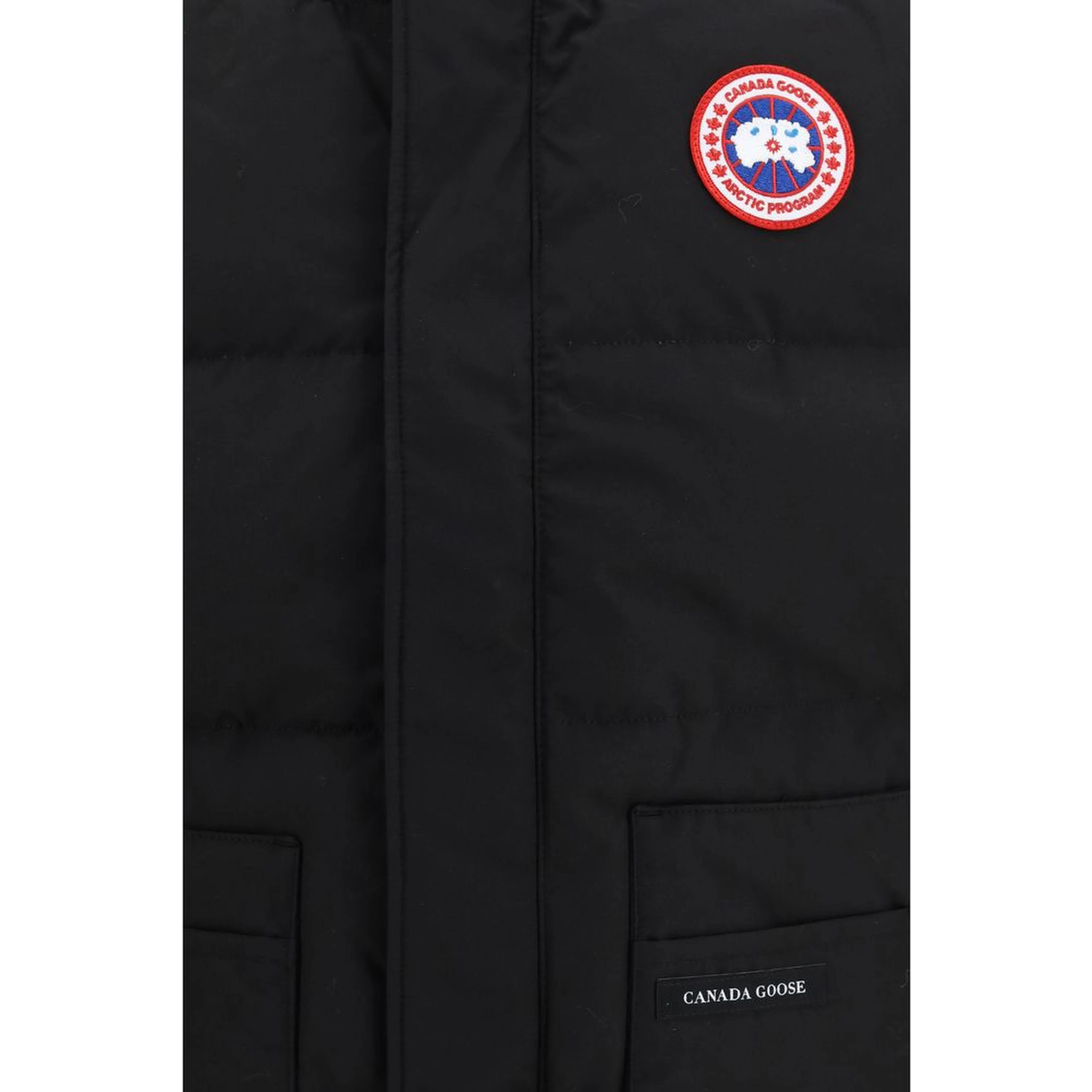 Black Recycled Polyester Sleeveless Jacket