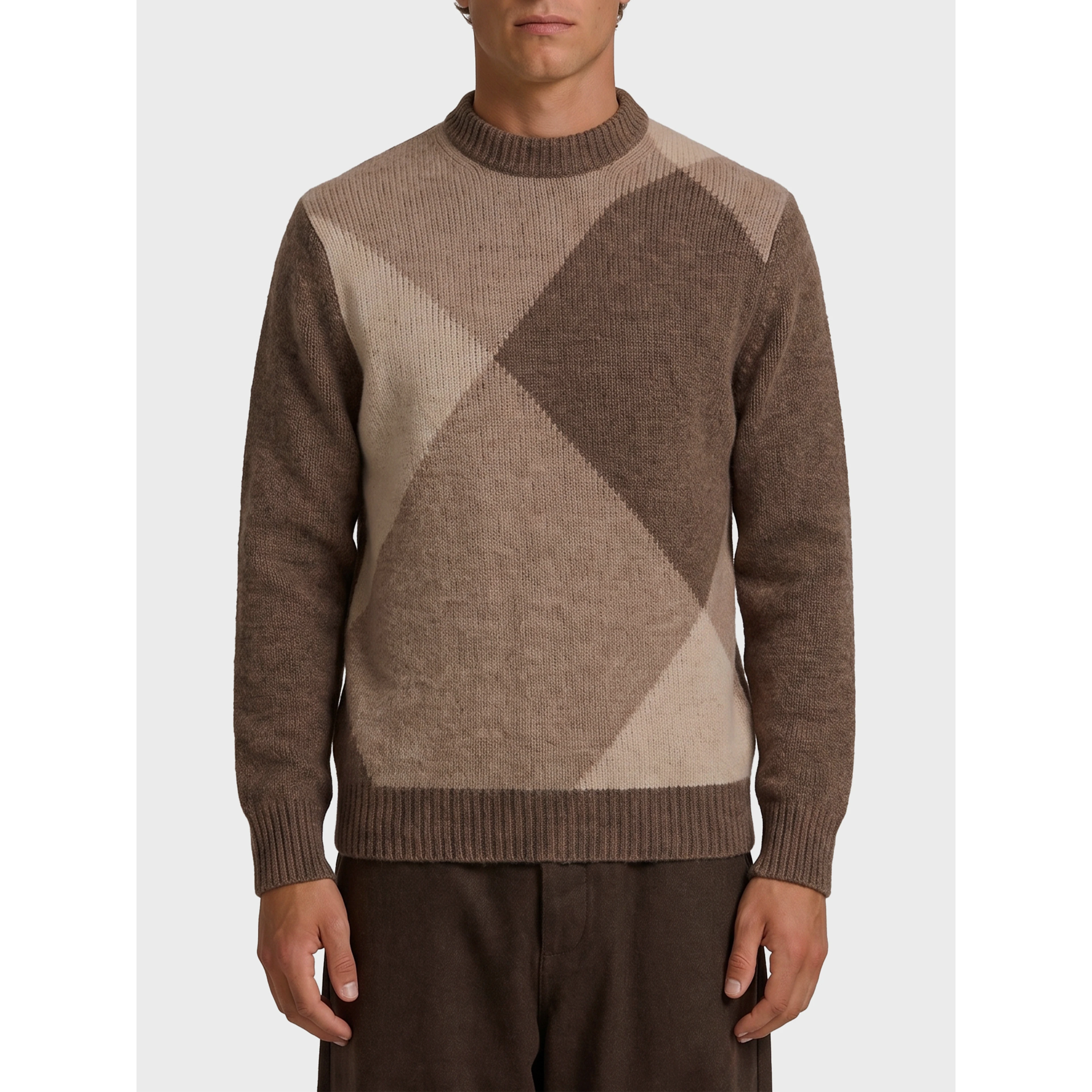 Beige crewneck pullover
