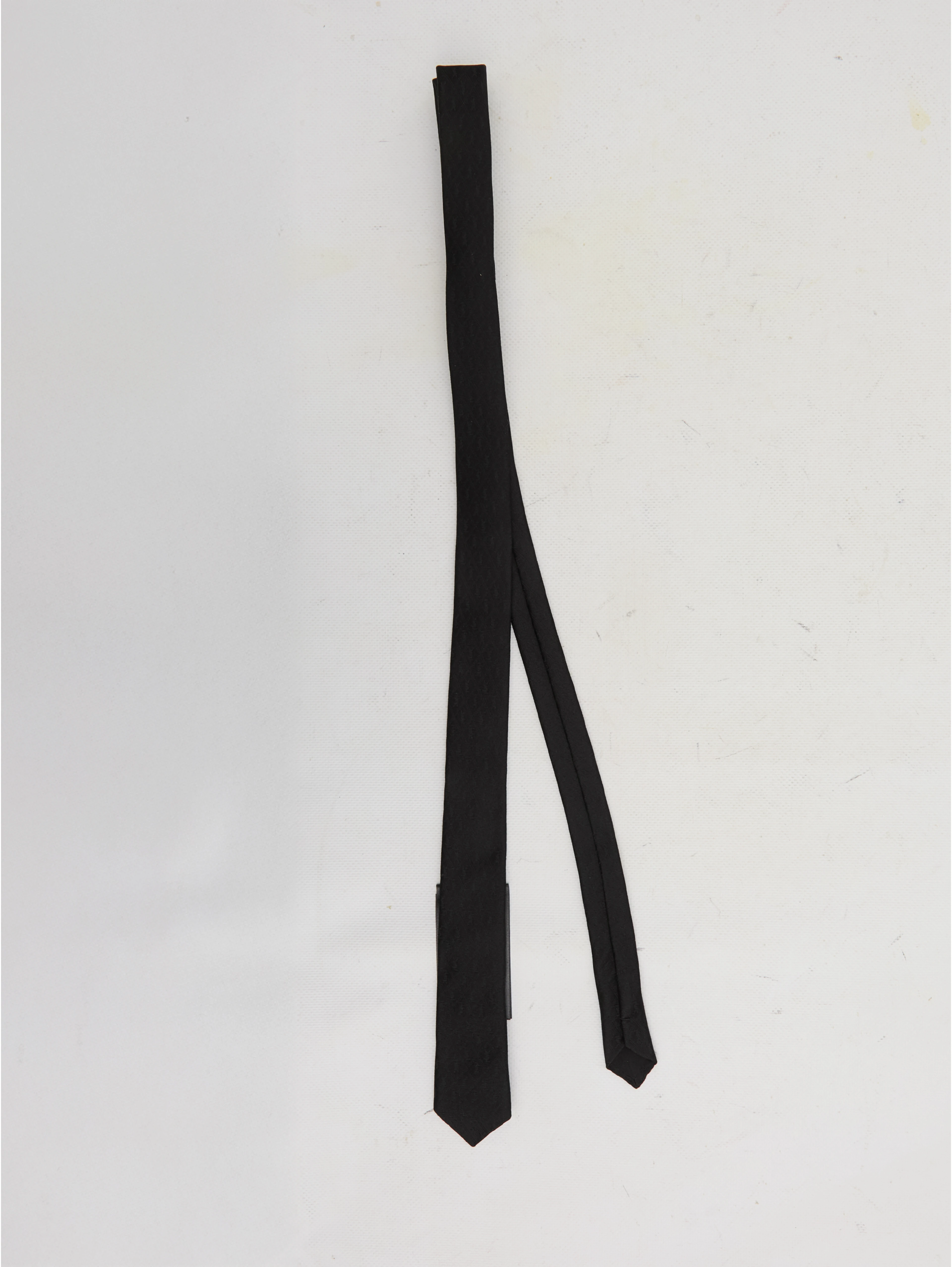 Monogram slim tie