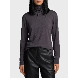 Long-sleeve scarf top