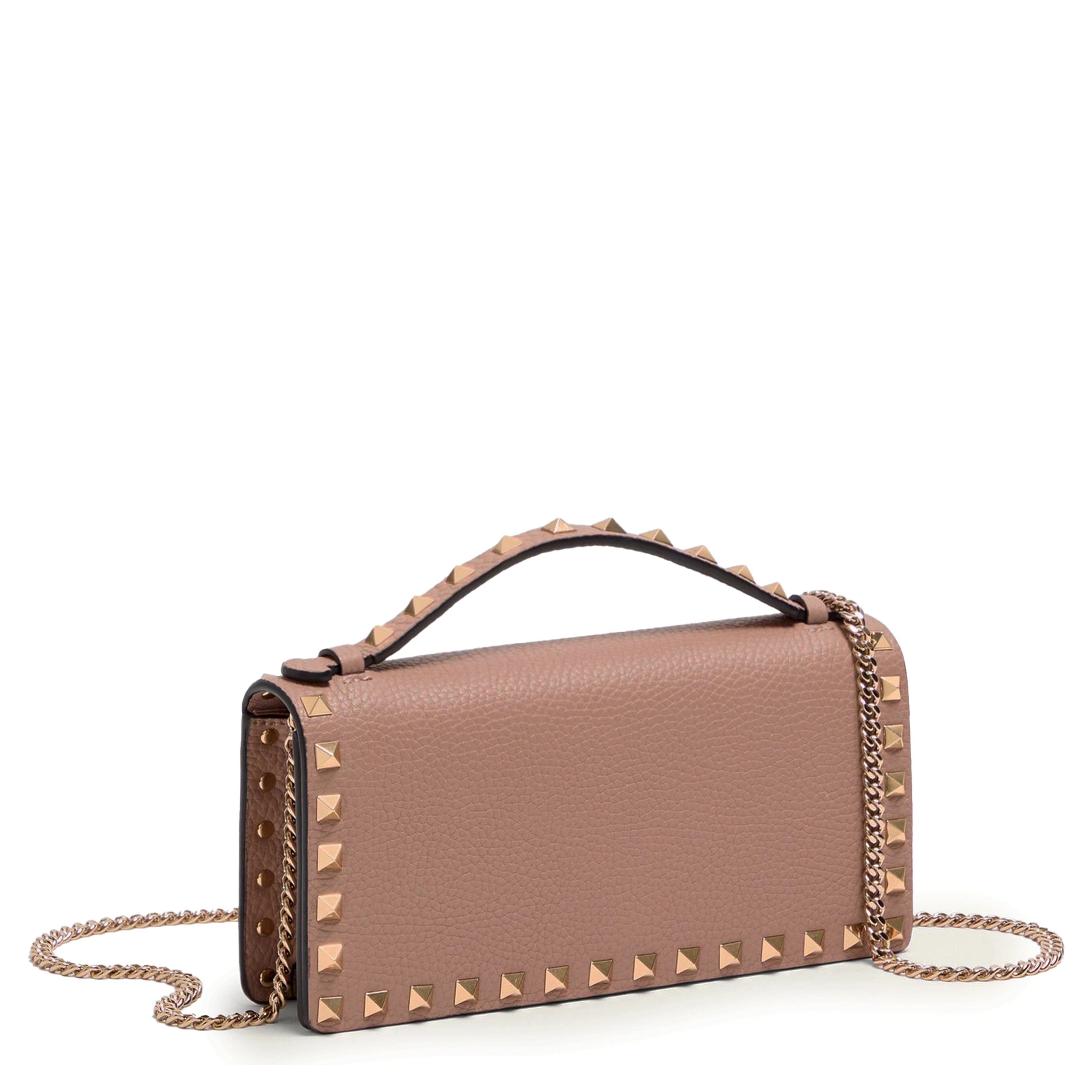 Poudre pink Rockstud wallet bag