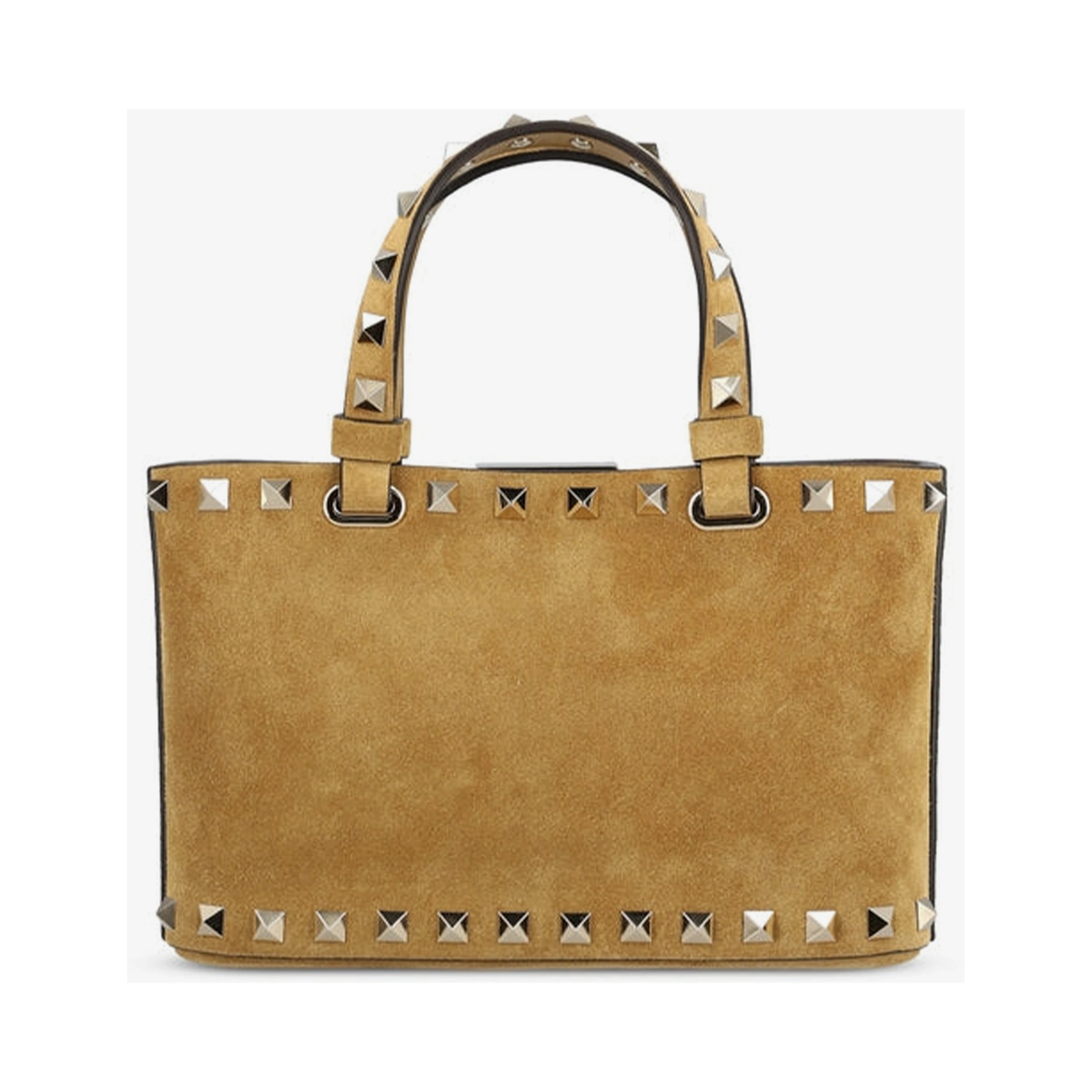 Rockstud mini suede shopping bag