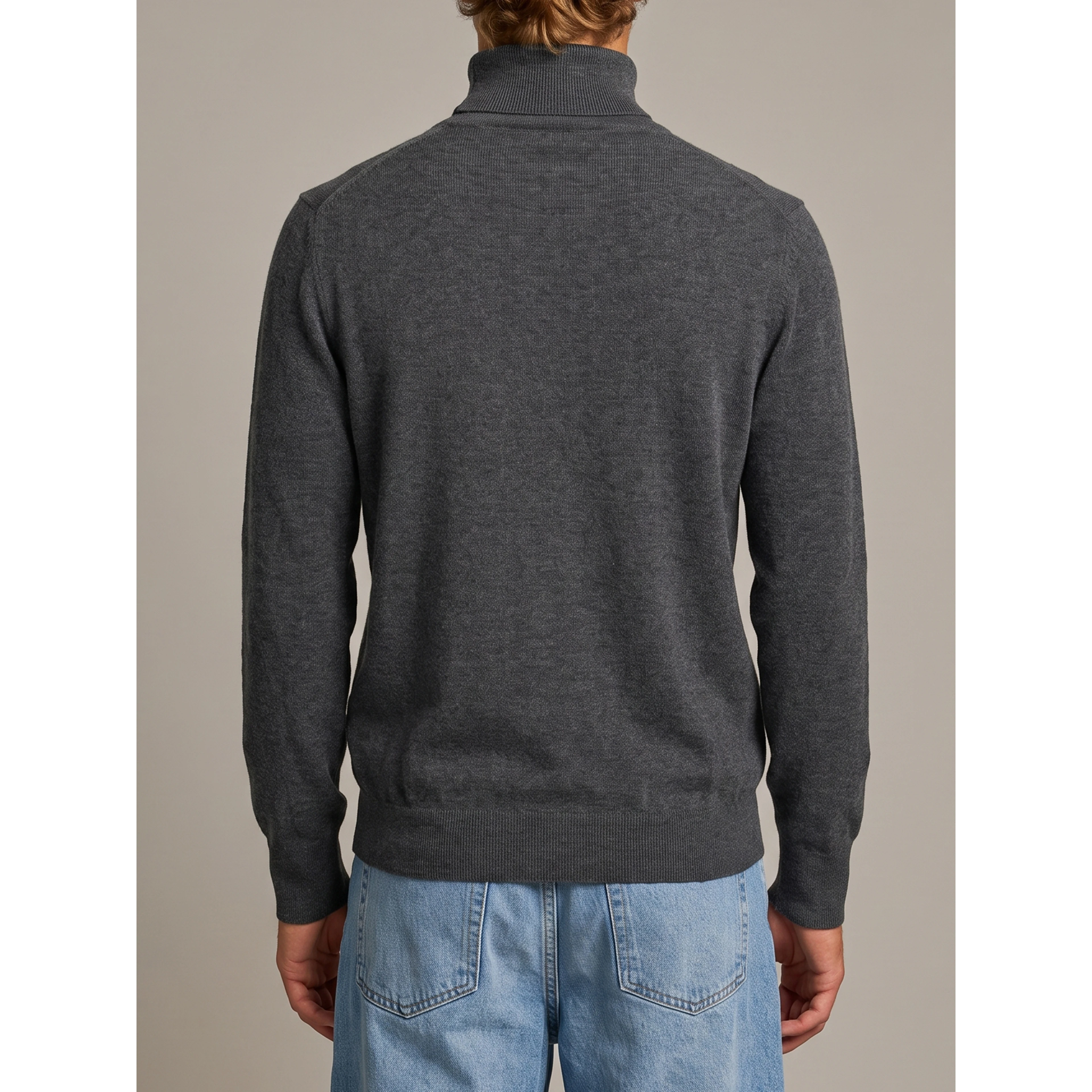 Derby grey cashmere turtleneck
