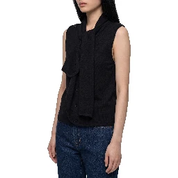 Asymmetrical cardigan in merino wool blend