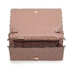 Poudre pink Rockstud wallet bag