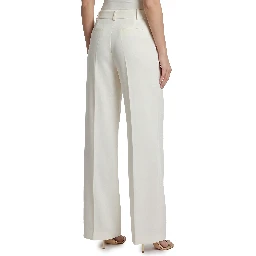 Wide-leg cady trousers