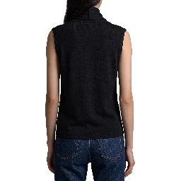 Asymmetrical cardigan in merino wool blend