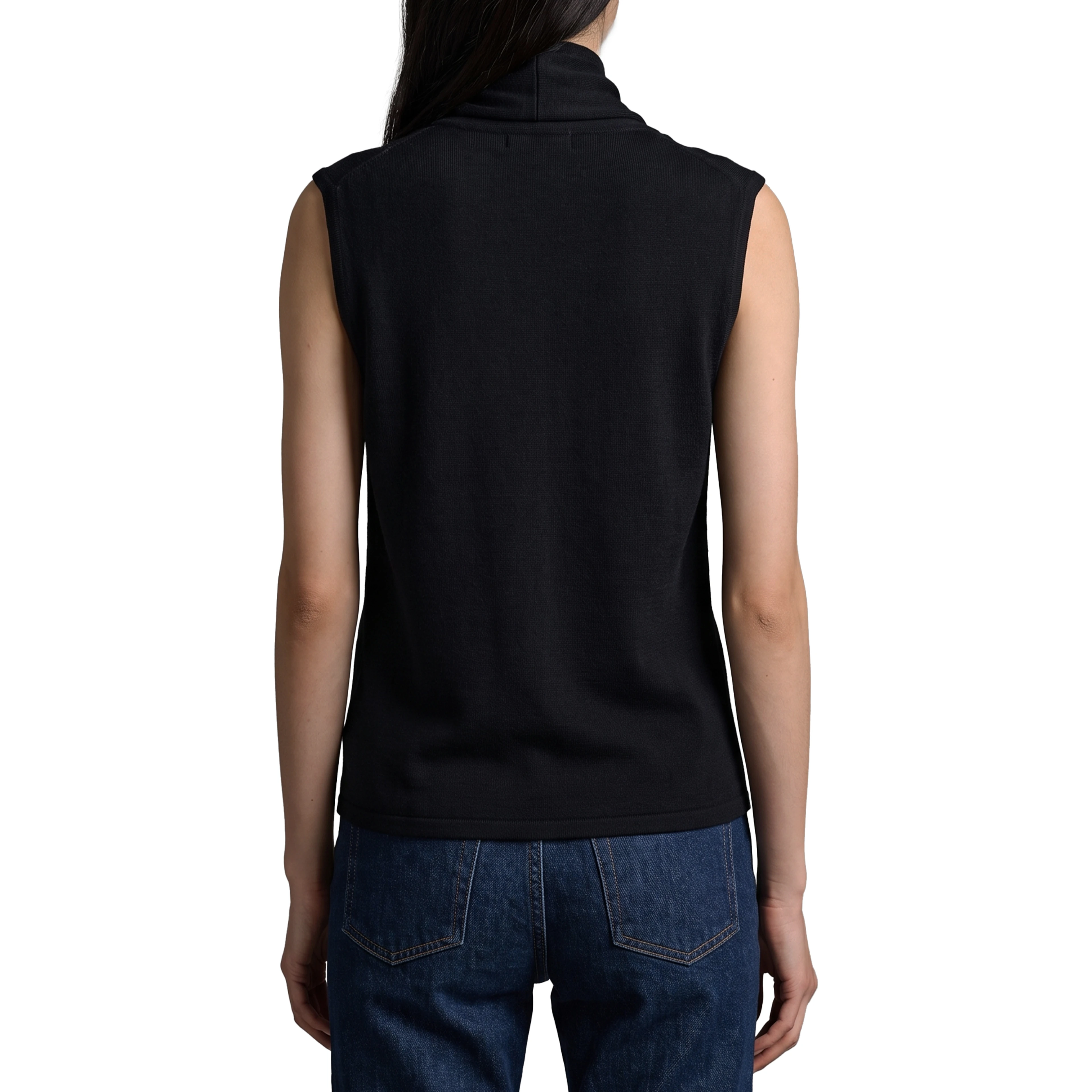 Asymmetrical cardigan in merino wool blend