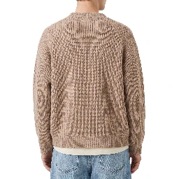 Rope wool cardigan over