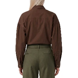 Straight collar Twisted shirt
