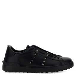 Black Calf Leather Bos Taurus Athletic Sneakers