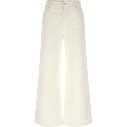 White Cotton Casual Pants