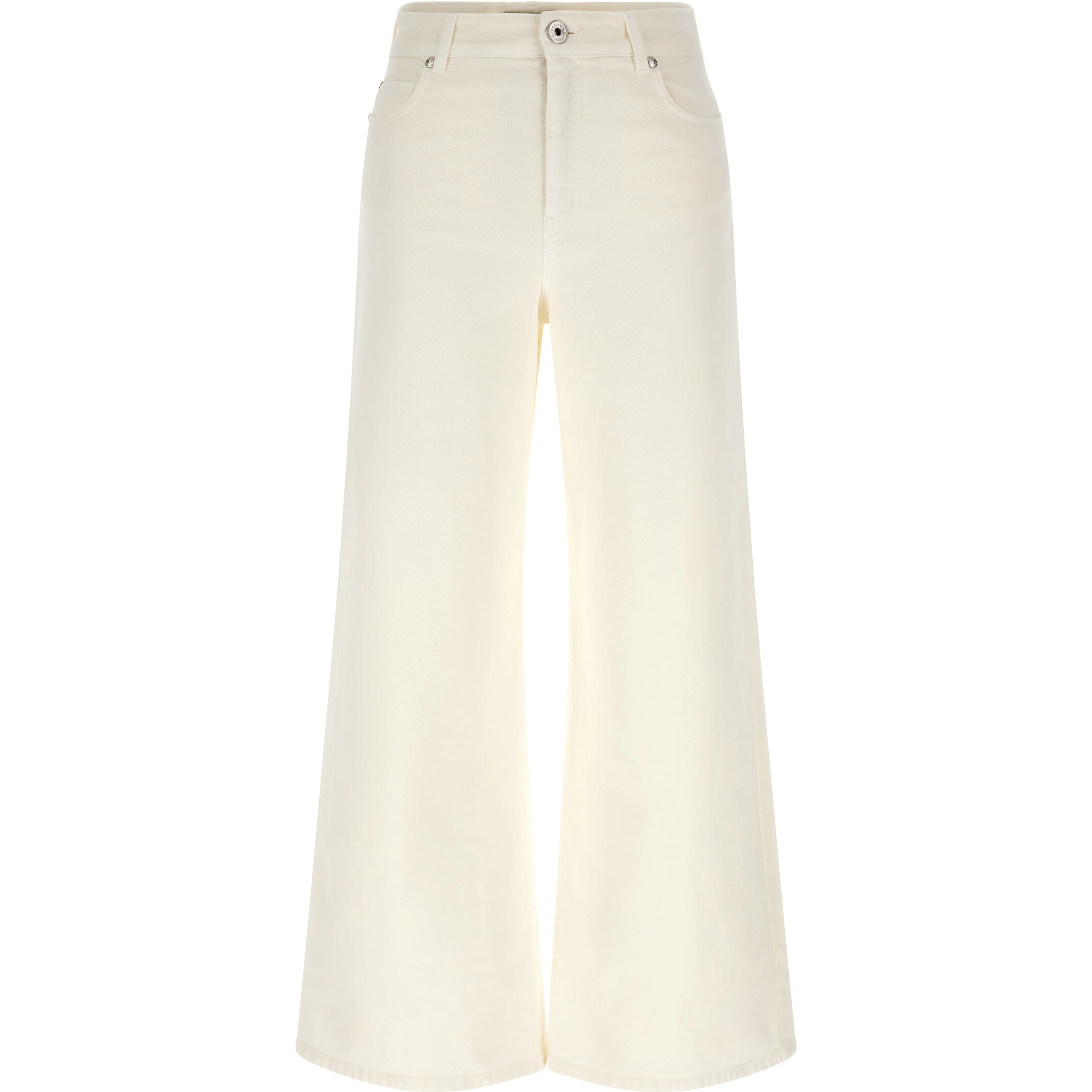 White Cotton Casual Pants