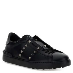Black Calf Leather Bos Taurus Athletic Sneakers