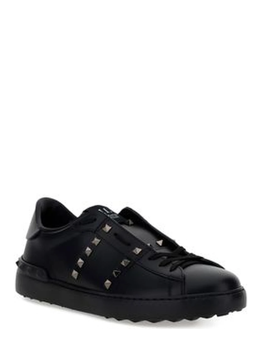 Black Calf Leather Bos Taurus Athletic Sneakers