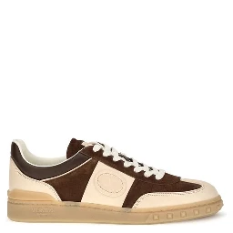 Brown Suede Leather Athletic Sneakers