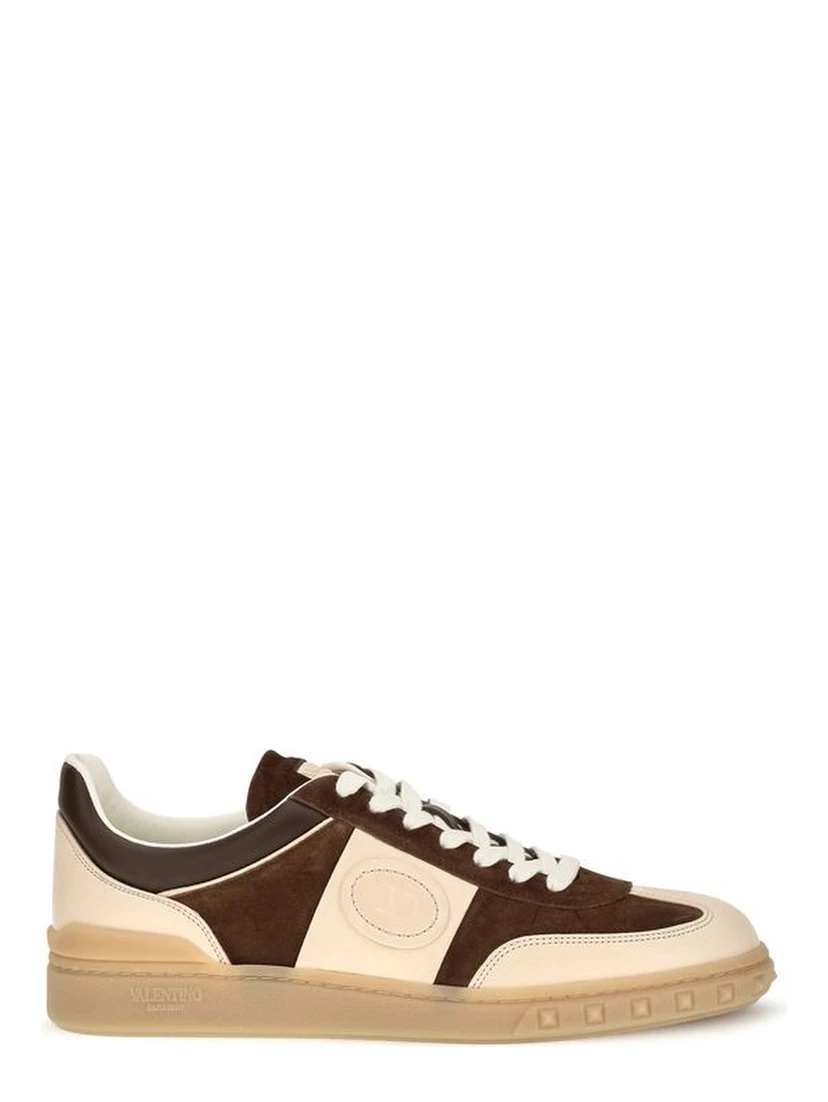 Brown Suede Leather Athletic Sneakers